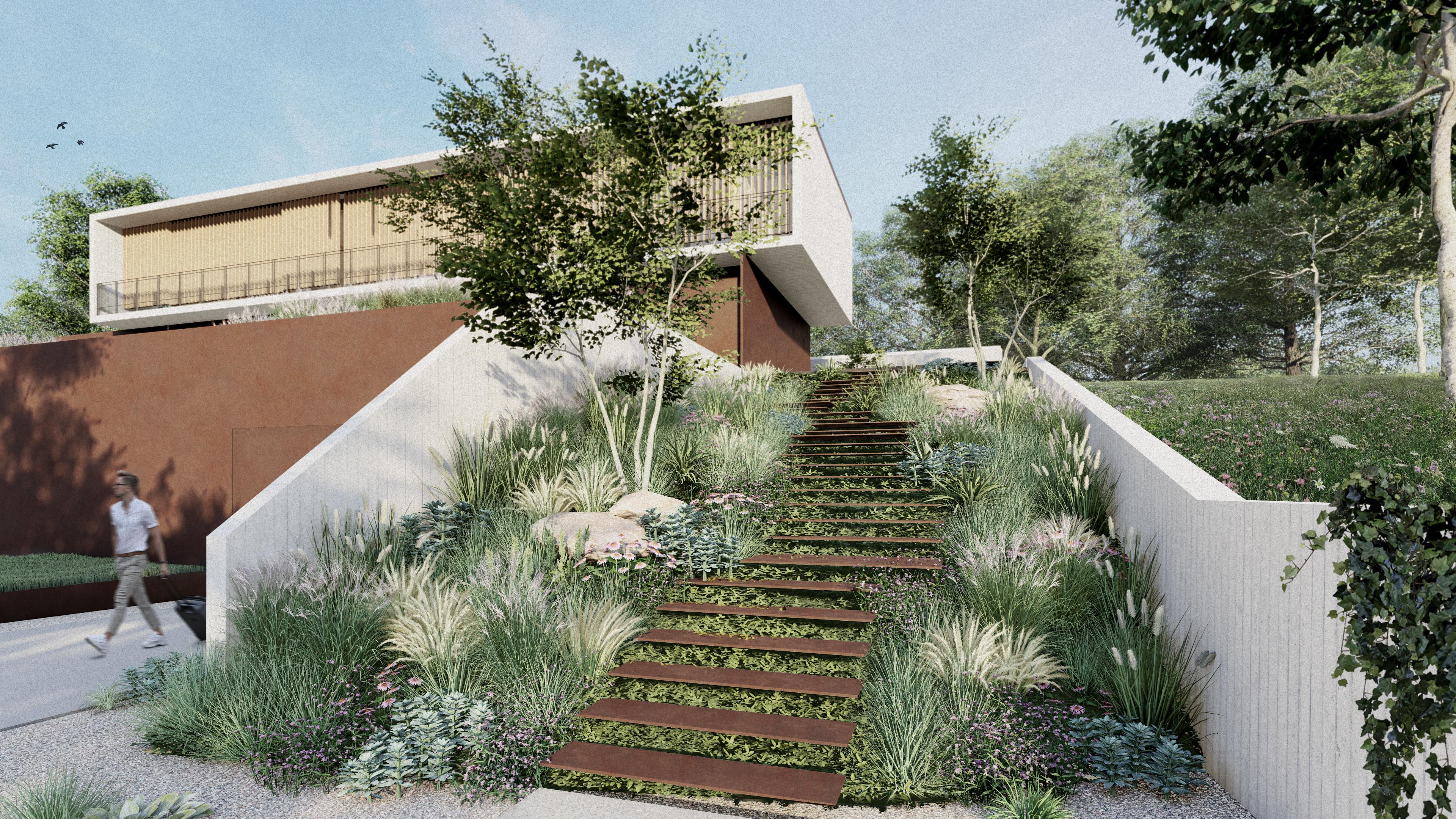 Hillside Villa Landscape, Hungary Detail 2