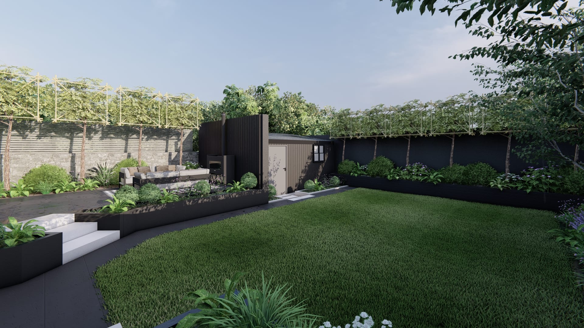 Modern Monochrome Garden